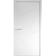 Межкомнатная дверь ALBERO Геометрия-2 - эмаль, цвет белый (с магнитным замком)