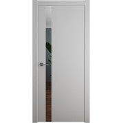 Межкомнатная дверь ALBERO Геометрия-5 - эмаль, цвет серый, зеркало грей (с магнитным замком) Межкомнатная дверь ALBERO Геометрия-5 - эмаль, цвет серый, зеркало грей (с магнитным замком)