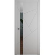 Межкомнатная дверь ALBERO Геометрия-6 - эмаль, цвет серый, зеркало грей (с магнитным замком) Межкомнатная дверь ALBERO Геометрия-6 - эмаль, цвет серый, зеркало грей (с магнитным замком)