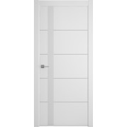 Межкомнатная дверь ALBERO Геометрия-7 - эмаль, цвет белый, остекление белое (с магнитным замком) Межкомнатная дверь ALBERO Геометрия-7 - эмаль, цвет белый, остекление белое (с магнитным замком)