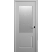 Межкомнатная дверь ALBERO Стиль-1 - эмаль, цвет серый, остеклённая (с врезкой под магнитный замок) Межкомнатная дверь ALBERO Стиль-1 - эмаль, цвет серый, остеклённая (с врезкой под магнитный замок)