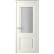 Межкомнатная дверь ALBERO Стиль Богема - эмаль, цвет латте, остеклённая (с врезкой под магнитный замок) Межкомнатная дверь ALBERO Стиль Богема - эмаль, цвет латте, остеклённая (с врезкой под магнитный замок)