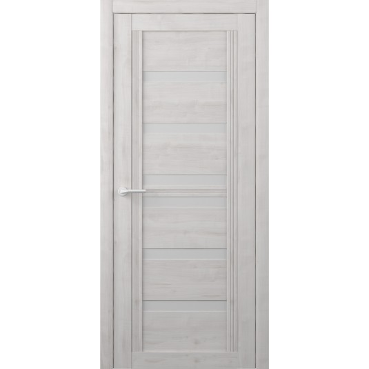 Дверь модель Миссури ALBERO серии WEST soft-touch цвет жемчужный стекло мателюкс