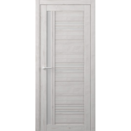 Дверь модель Невада ALBERO серии WEST soft-touch цвет жемчужный стекло мателюкс