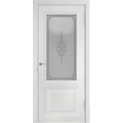Межкомнатная дверь AVIDOOR Элеганс-01 - эмаль, цвет белый со стеклом