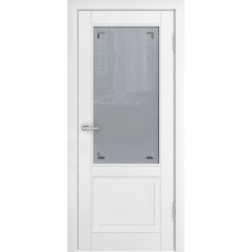 Межкомнатная дверь AVIDOOR Элеганс-02 - эмаль, цвет белый со стеклом