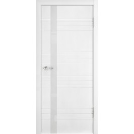 Межкомнатная дверь AVIDOOR Элеганс-03 - эмаль, цвет белый со стеклом