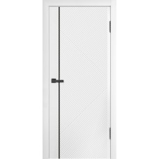 Межкомнатная дверь AVIDOOR Элеганс-05 - эмаль, цвет белый с черным молдингом