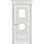 Межкомнатная дверь BPDOORS Рондо B0 ДО - эмаль, цвет белая патина розовое золото, остеклённая Межкомнатная дверь BPDOORS Рондо B0 ДО - эмаль, цвет белая патина розовое золото, остеклённая