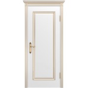 Межкомнатная дверь BPDOORS Ревью В1 - эмаль, цвет белый, патина золото