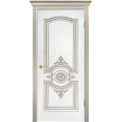 Межкомнатная дверь BPDOORS Марокко - эмаль, цвет белая патина золото