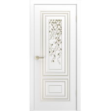 Дверь BP-DOORS Favi В1 ДГ Эмаль Белая патина Белое золото