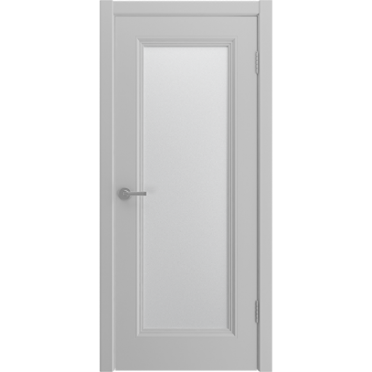 Дверь BP-DOORS VISION-1 ДО Эмаль RAL 7047 стекло сатинат