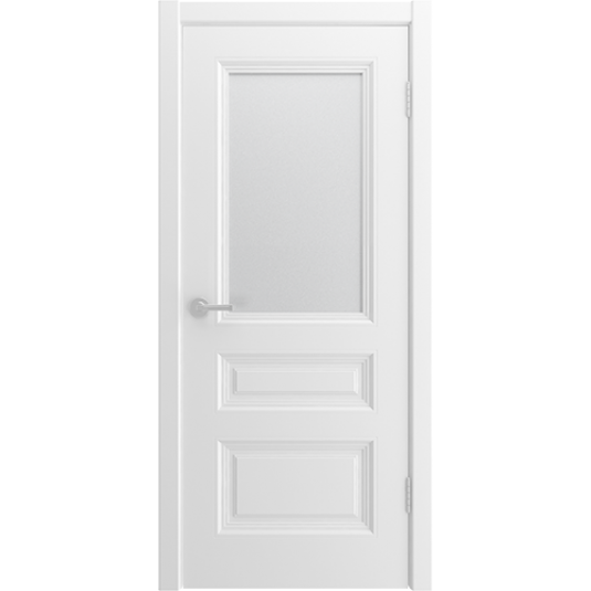 Дверь BP-DOORS VISION-5 ДО Эмаль белая стекло сатинат