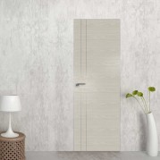 Скрытая дверь  h-2100 мм  Invisible ALU Black 42 мм с внешним открыванием под покраску