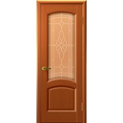 Межкомнатные двери Лаура (темный Анегри, стекло)