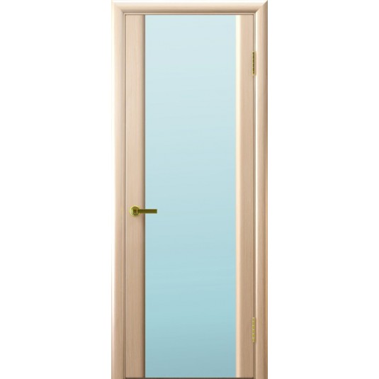 Межкомнатные двери Синай 3 (белый дуб, стекло белое)