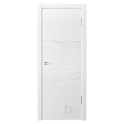 Межкомнатная дверь DIODOOR Гринвуд-2 - эмаль, цвет белая патина серебро