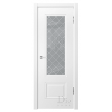 Межкомнатная Дверь DioDoor КОНТУР-1 эмаль белая со стеклом