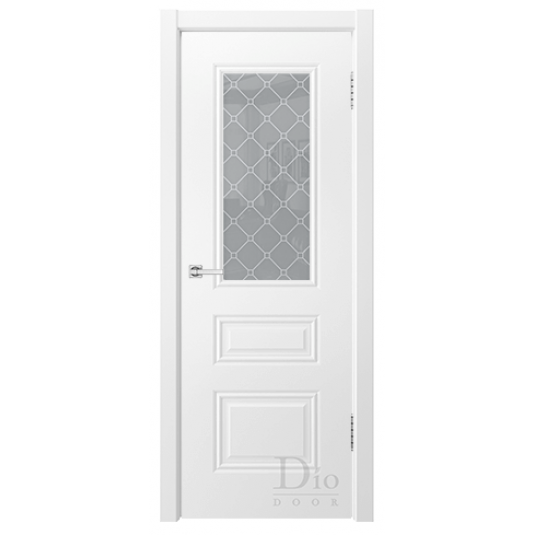 Межкомнатная Дверь DioDoor КОНТУР-2 эмаль белая со стеклом