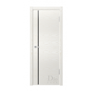 Межкомнатная дверь DIODOOR Квадро-1 - шпон натуральный, цвет ясень белый, остеклённая