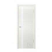 Межкомнатная дверь DIODOOR Лайн-1 - шпон натуральный, цвет ясень белый, остеклённая Межкомнатная дверь DIODOOR Лайн-1 - шпон натуральный, цвет ясень белый, остеклённая