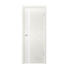 Межкомнатная Дверь DioDoor Лайн-1 ясень белый ст. бел. лакобель