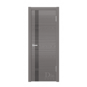 Межкомнатная дверь DIODOOR Лайн-1 - шпон натуральный, цвет ясень графит, остеклённая