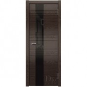 Межкомнатная дверь DIODOOR Лайн-3 - шпон натуральный, цвет ясень венге, остеклённая Межкомнатная дверь DIODOOR Лайн-3 - шпон натуральный, цвет ясень венге, остеклённая