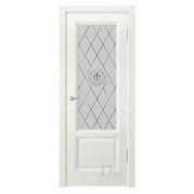 Межкомнатная дверь DIODOOR Онтарио-1 ФС - шпон натуральный, цвет ясень белый, остеклённая