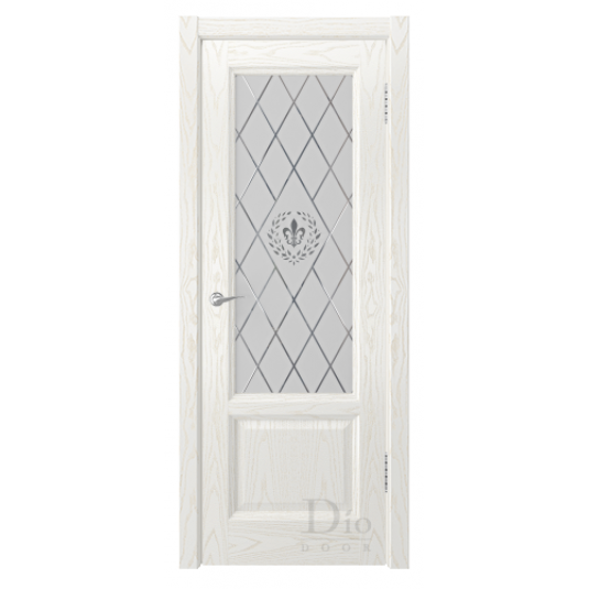 Межкомнатная Дверь DioDoor Онтарио-1 ФС ясень белый со стеклом
