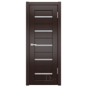 Межкомнатная дверь DIODOOR Техно-1 - шпон натуральный, цвет венге, остеклённая