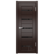 Межкомнатная дверь DIODOOR Техно-1 - шпон натуральный, цвет венге, остеклённая (чёрное стекло) Межкомнатная дверь DIODOOR Техно-1 - шпон натуральный, цвет венге, остеклённая (чёрное стекло)