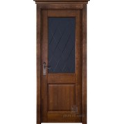 Дверь межкомнатная Элегия массив античный орех остекленная
