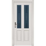 Межкомнатная дверь ОКА Ретро - массив ольхи, эмаль, цвет белый (остеклённая)