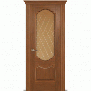 Межкомнатная дверь CITYDOORS Гиацинт ДО - шпон натуральный, цвет американский орех, остеклённая Межкомнатная дверь CITYDOORS Гиацинт ДО - шпон натуральный, цвет американский орех, остеклённая