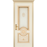 Межкомнатная дверь BPDOORS Гамма Корона B3 ДО-2 - эмаль, цвет слоновая кость патина золото, остеклённая Межкомнатная дверь BPDOORS Гамма Корона B3 ДО-2 - эмаль, цвет слоновая кость патина золото, остеклённая