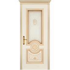 Дверь BP-DOORS Гамма Корона B3 ДО2 Эмаль Слоновая кость патина золото