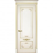 Дверь эмаль Текона Smalta 09 ДГ Слоновая кость RAL 1013 патина золото