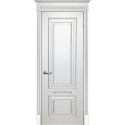Дверь эмаль Текона Smalta 04 ДГ Белый RAL 9003 патина серебро