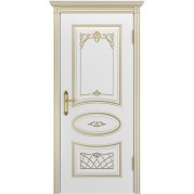 Межкомнатная дверь BPDOORS Ария - эмаль, цвет слоновая кость патина золото