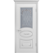 Межкомнатная дверь BPDOORS Ария Грейс-2 B3 ДО-2 - эмаль, цвет белая патина серебро, остеклённая Межкомнатная дверь BPDOORS Ария Грейс-2 B3 ДО-2 - эмаль, цвет белая патина серебро, остеклённая