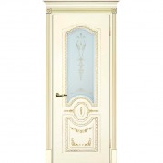 Дверь эмаль Текона Smalta 11 ДО Слоновая кость RAL 1013 патина золото