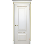 Дверь эмаль Текона Smalta 04 ДГ Белый RAL 9003 патина золото