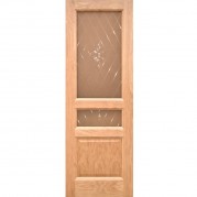 Межкомнатная дверь ДВОРЕЦКИЙ Готика ДО - шпон натуральный, цвет натуральный дуб, остеклённая
