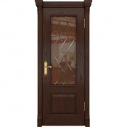 Межкомнатная дверь DIODOOR Цезарь-1 - шпон натуральный, цвет дуб коньячный, остеклённая Межкомнатная дверь DIODOOR Цезарь-1 - шпон натуральный, цвет дуб коньячный, остеклённая