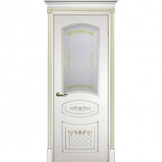 Дверь эмаль Текона Smalta 05 ДО Белый RAL 9003 патина золото