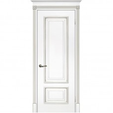 Дверь эмаль Текона Smalta 08 ДГ Белый RAL 9003 патина серебро