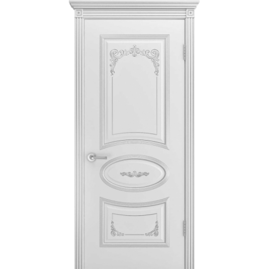 Дверь BP-DOORS Ария Грейс 2 B3  ДГ Эмаль Белая патина серебро