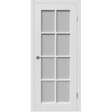 Дверь ВФД Зимняя коллекция Порта 20ДО0 эмаль белая стекло белый сатинат